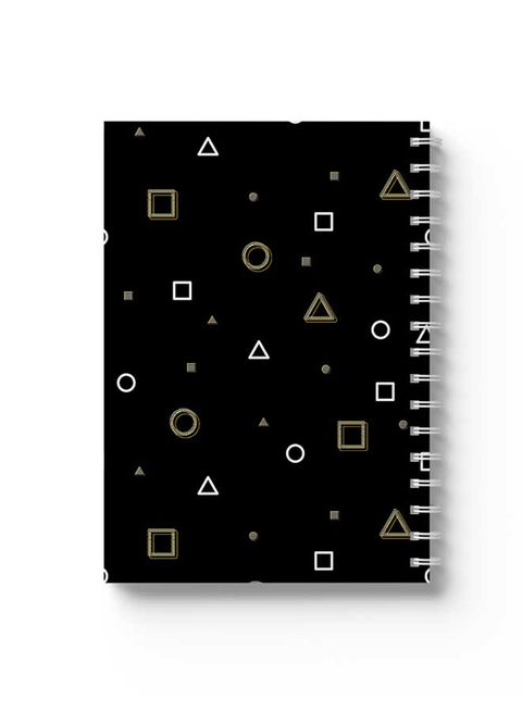 Spiral Notebook Squid Game Shapes Pattern Black/White