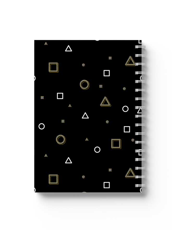 LOWHA Spiral Notebook Squid Game Shapes Pattern Black/White  - Image 1
