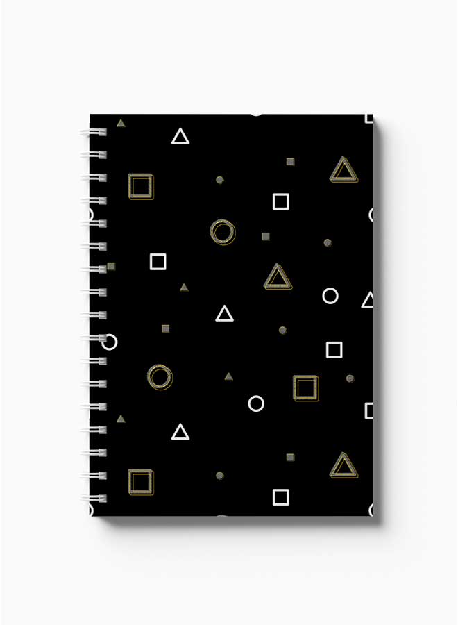 LOWHA Spiral Notebook Squid Game Shapes Pattern Black/White  - Image 2