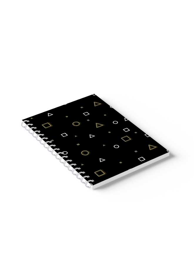 LOWHA Spiral Notebook Squid Game Shapes Pattern Black/White  - Image 5