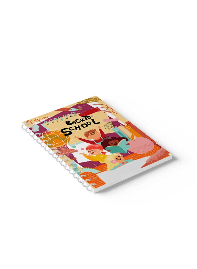 LOWHA Spiral Notebook Back To School Kids Drawing3 Red/Blue/Yellow/Black/Pink  - Image 5