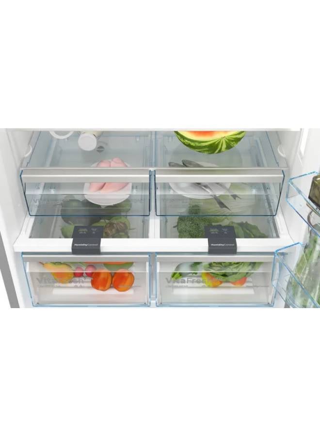BOSCH - No Frost Refrigerator, Free Standing, Bottom Freezer - Net Capacity 631 Liter 631 L KGN86CI3E8 Silver - Image 1