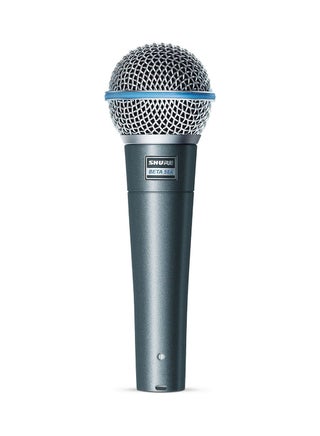 Vocal Microphone - Single Element Supercardioid Dynamic Mic For Stage Studio, Includes A25D Adjustable Stand Adapter, 5/8  To 3/8 Inch Euro Thread Adapter And Storage Bag Beta 58A Silver - pnsku/N70010484V/45/_/1696505816/075e8bca-ca99-4b86-b960-83101bfa0802