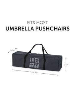 hauck Bag Me Umbrella Pushchair Transport Bag With Carry Handles, Resistant Materials For Car Trips Travels On Plane, 115 X 31 X 31 Cm, Grey  - Image 3