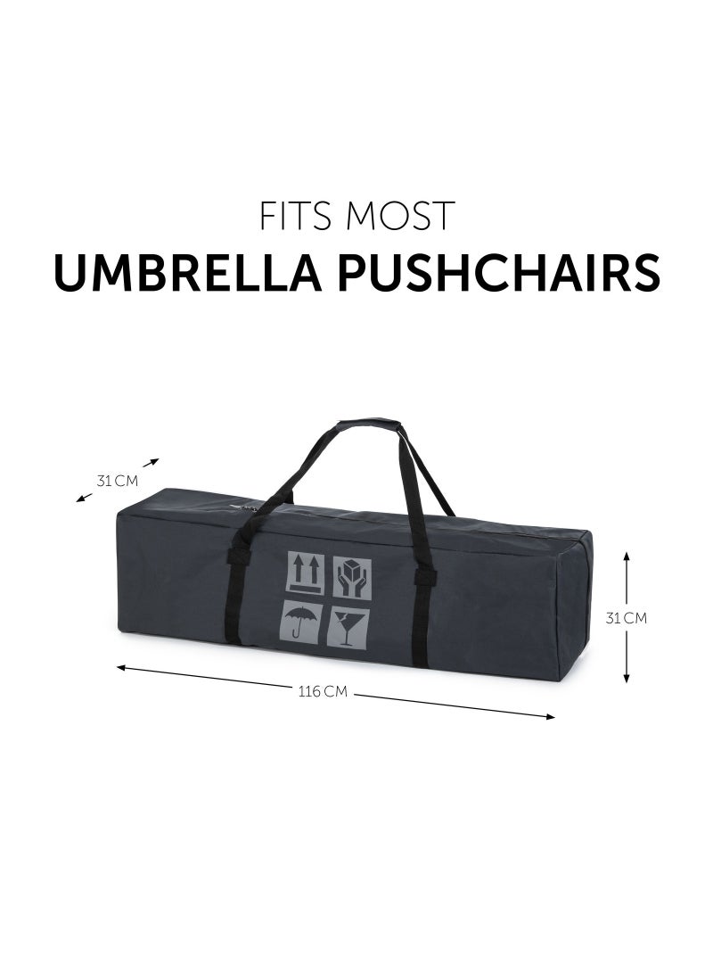 hauck Bag Me Umbrella Pushchair Transport Bag With Carry Handles, Resistant Materials For Car Trips Travels On Plane, 115 X 31 X 31 Cm, Grey  - Image 3