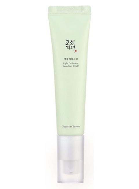 Light On Serum Vitamin C Centella Dark Spot Fine Lines Pigmentation Correcting Serum, Hydrating Moisturizer, Korean Skin Care for Men and Women, 30ml, 1 fl.oz 30ml