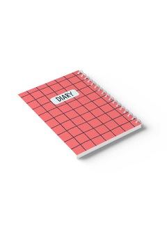 LOWHA Spiral Notebook Grid Lines Pattern Red/Black  - Image 4