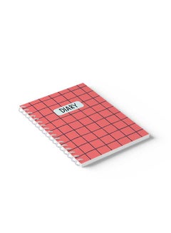 LOWHA Spiral Notebook Grid Lines Pattern Red/Black  - Image 5