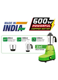 سانفورد خلاط مطحنة 3 في 1 (صنع في الهند) 1.2 لتر، 600 وات SF5906GM BS A متعدد الألوان  - Image 3