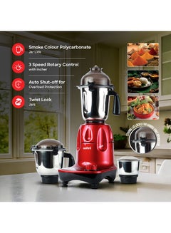 Sanford 3-in-1 Mixer Grinder Energy-Efficient motor, Durable Stainless Steel Jars, Inbuilt Flow Breakers, Anti-stain Coated 1.5 L 800 W SF5911GM BS B Multicolour  - Image 4