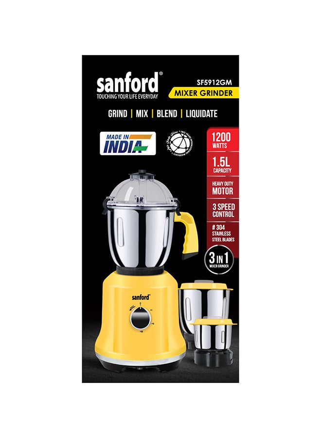 سانفورد - خلاط مطحنة 3 في 1 (صنع في الهند) 1.5 L 1200 W SF5912GM BS B - Image 1
