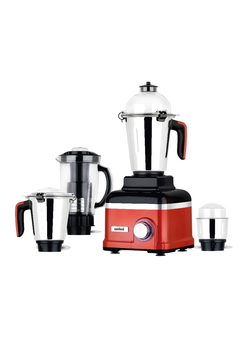 Sanford - 5 IN 1 Powerful Mixer Grinder (Made in India) 1.5 L ,1.25L Liquifiying Jars and 1.3L Dry Chutney Jar, 2 Speed Modes, Stainless Steel blades 1.5 L 1000 W SF5913GM BS Multicolour - Image 1