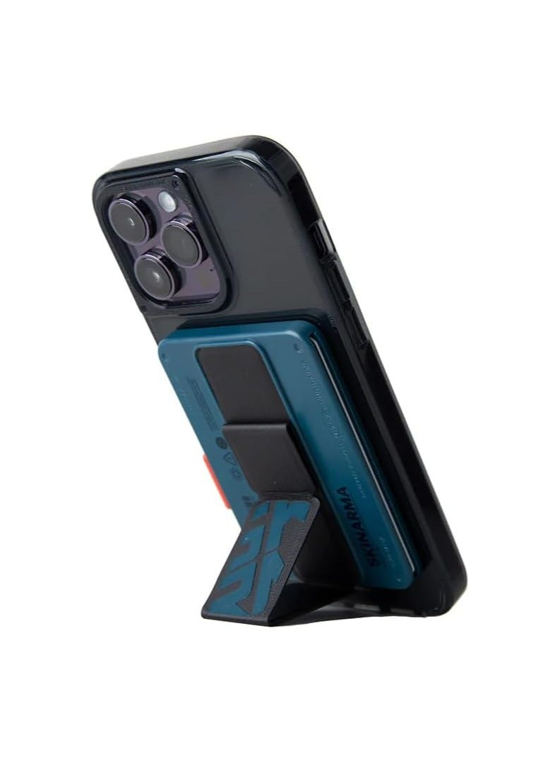 Skinarma Spunk Mirage Magnetic Grip Card Holder With Sliding Ejector Button Blue  - Image 3
