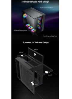 Xigmatek Aqua Ultra Black E-ATX Mid-Tower Case Black  - Image 4