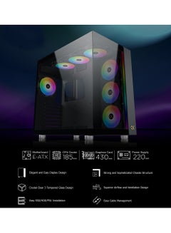 Xigmatek Aqua Ultra Black E-ATX Mid-Tower Case Black  - Image 3
