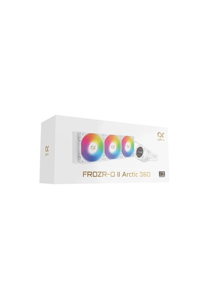 Frozr-O II Arctic 360 RGB LCD Display CPU AIO Cooler White