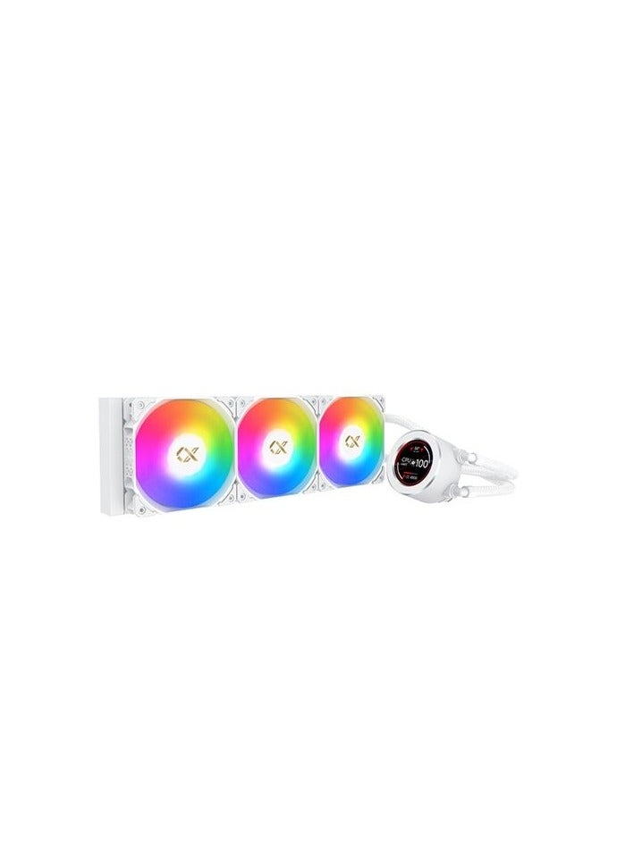 Frozr-O II Arctic 360 RGB LCD Display CPU AIO Cooler White