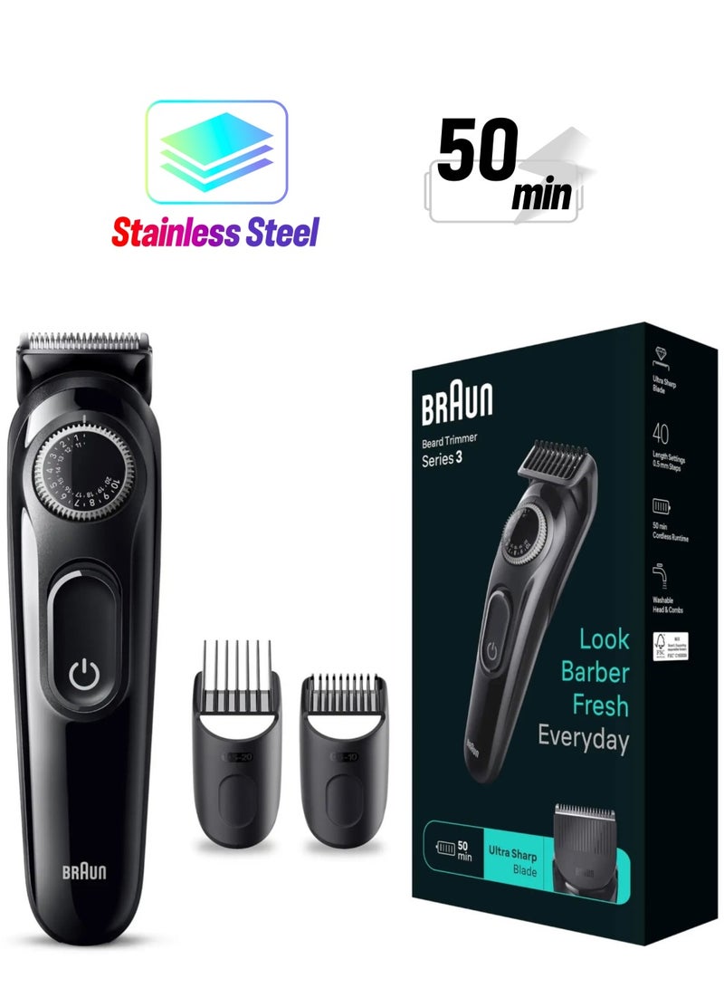 Beard Trimmer Series 3, 40 Length-Settings BT3410