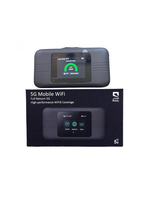 راوتر 5000 ملي امبير يدعم جميع الشبكات SRT875 5G ببطارية 5000 اخر اصدار اسود