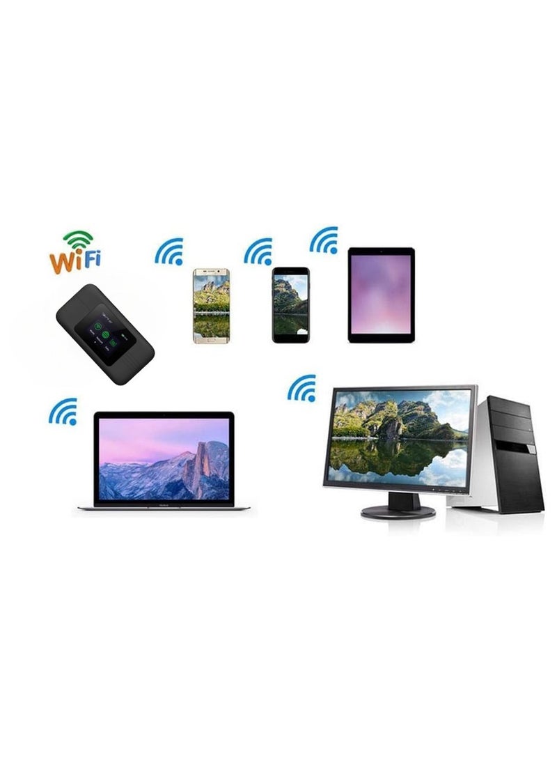 موبايلي راوتر 5000 ملي امبير يدعم جميع الشبكات SRT875 5G ببطارية 5000 اخر اصدار اسود - Image 4