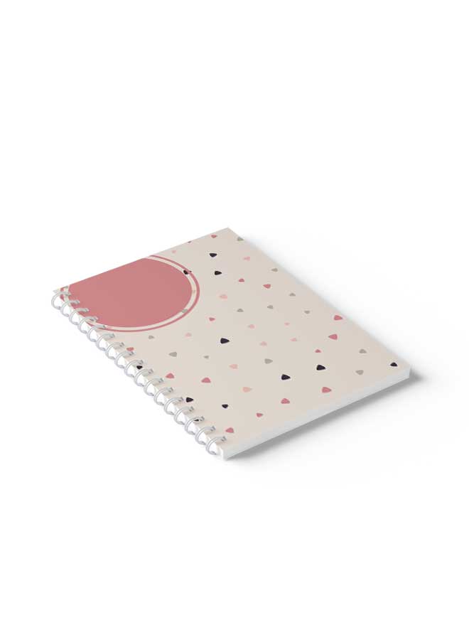 LOWHA Spiral Notebook Trendy Graphic Design Shapes Grey/Pink/Black - Image 5