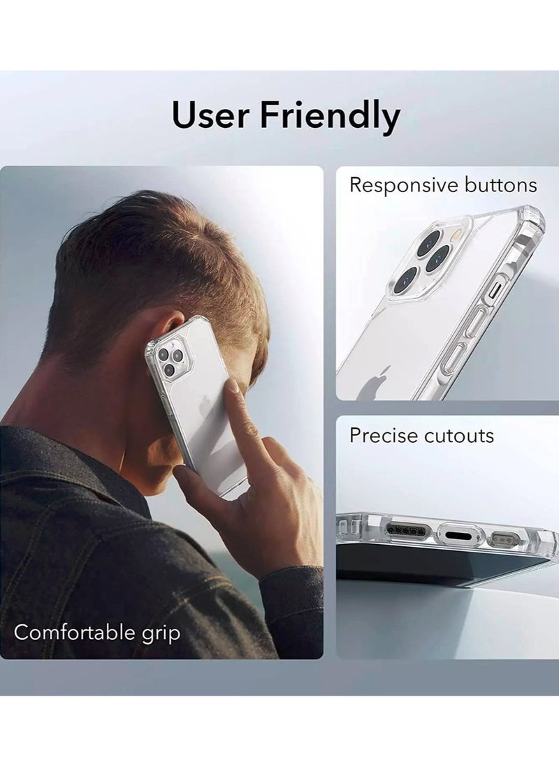 تيك 21 - غطاء خلفي شفاف Evo لهاتف Apple iPhone 15 Pro - مقاوم للخدش ومضاد للأصفرار وحماية من السقوط بطول 16 قدم شفاف - Image 1