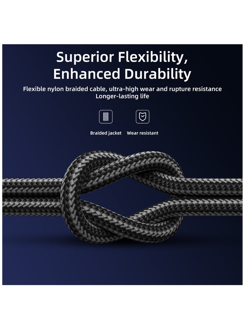 JOYROOM - 3.5A 3-in-1 Data Cable (USB-A to Lightning+Type-C+Micro) 1.2m Black - Image 1