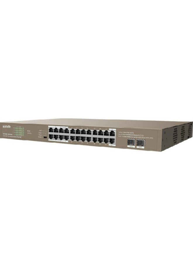 Tenda TEG1126P-24-410W 24GE + 2SFP Ethernet Switch With 24-Port PoE Brown  - Image 2