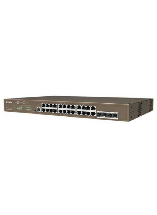 Tenda TEG5328P-24-410W Managed L3 Gigabit Ethernet (10/100/1000) Power over Ethernet (PoE) 1U Brown  - Image 3