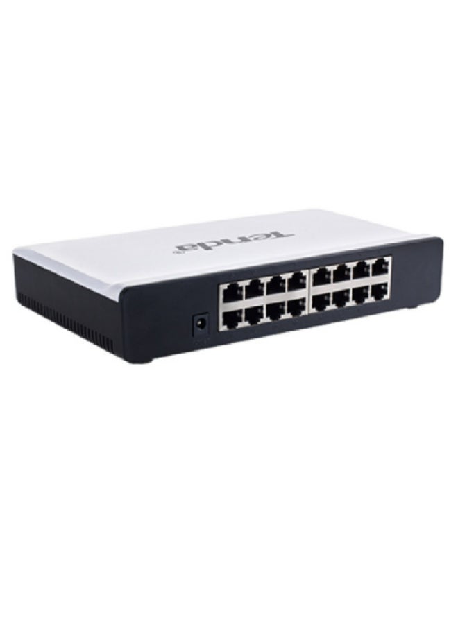 S16 With 16-Port Unmanaged Desktop Fast Ethernet Switch White