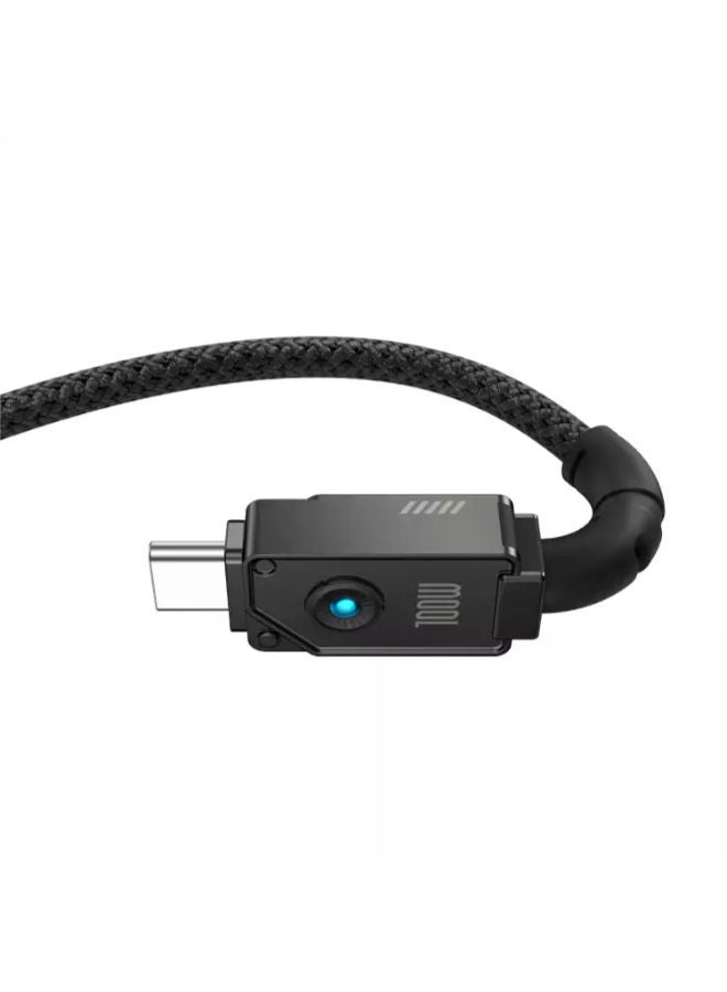 Baseus - Baseus Unbreakable Series Fast Charging Data Cable Type-C to Type-C 100W 1m Cluster Black Black - Image 1