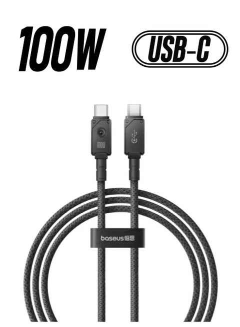 Baseus Unbreakable Series Fast Charging Data Cable Type-C to Type-C 100W 1m Cluster Black Black