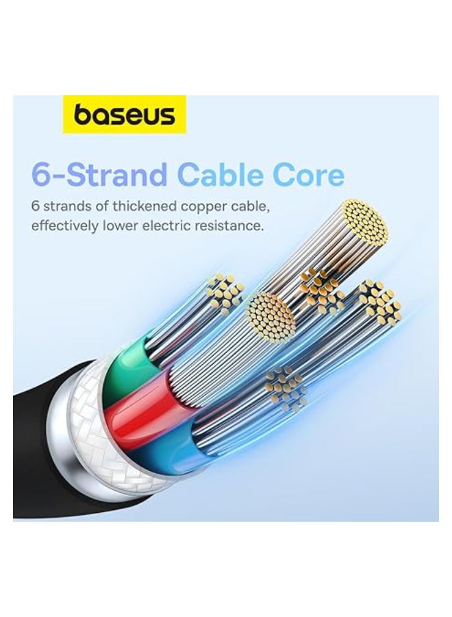 Baseus Pudding Series Fast Charging Cable Type-C to Type-C 100W 1.2m Cluster Black Black