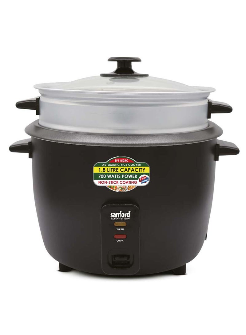سانفورد جهاز طهي الأرز 1.8 لتر 700 وات SF1152RC-1.8L BS أسود، أبيض، أزرق، أحمر  - Image 1