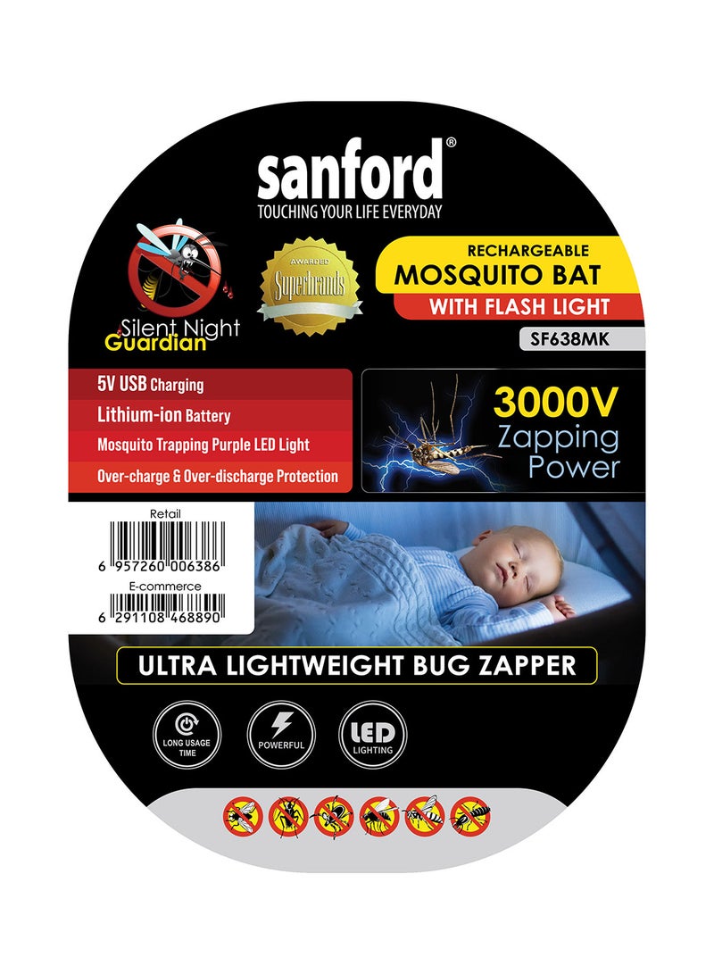 Sanford RECHARGEABLE MOSQUITO SWATTER 5 W SF638MK Green, Blue, Brown  - Image 4