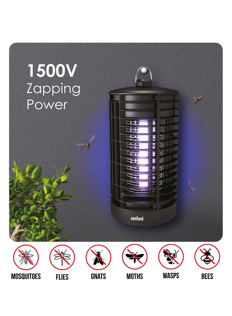 Sanford Insect Killer High Efficiency With 4W/1500V Zapping Power, Energy Saving UV Tube, Aluminium Wire Mesh 4 W SF601IK BS Black  - Image 2