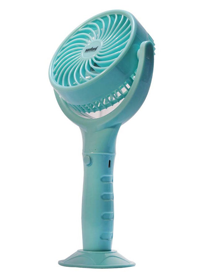 Sanford - Portable Rechargeable Hand Fan with 1800mAh Battery, Up to 4.5 Hours Working, and Built-in Mobile Holder – Your Pocket-Sized Summer Breeze SF936HFN BS Blue - Image 1