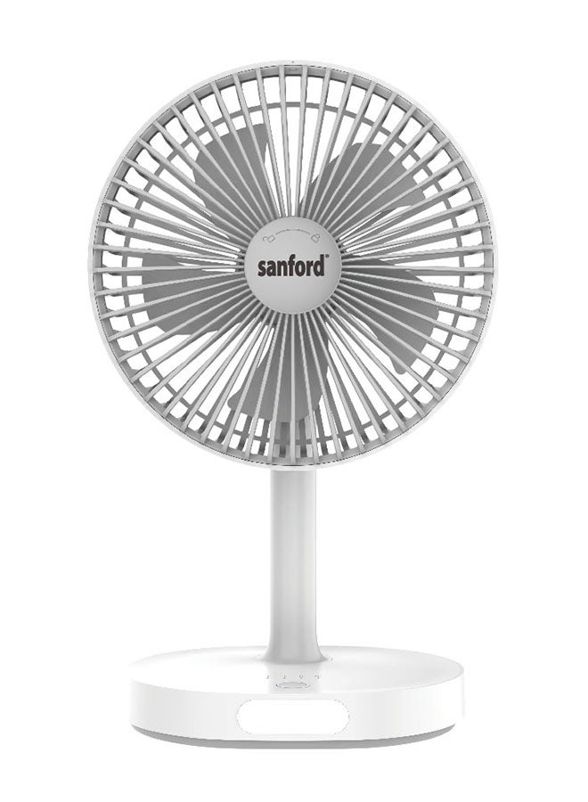 Sanford - Rechargeable Multi-Functional Mini Table Fan with USB Charging, 4600mAh Battery, 3 Speeds, and LED Light SF6667MFN Multicolour - Image 1