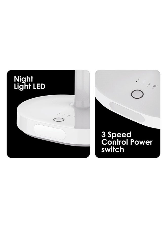 Sanford - Rechargeable Multi-Functional Mini Table Fan with USB Charging, 4600mAh Battery, 3 Speeds, and LED Light SF6667MFN Multicolour - Image 1