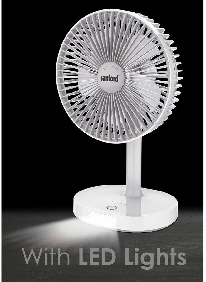 Sanford - Rechargeable Multi-Functional Mini Table Fan with USB Charging, 4600mAh Battery, 3 Speeds, and LED Light SF6667MFN Multicolour - Image 1