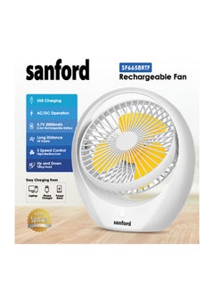Sanford RECHARGEABLE TABLE FAN SF6658RTF Multicolour  - Image 1