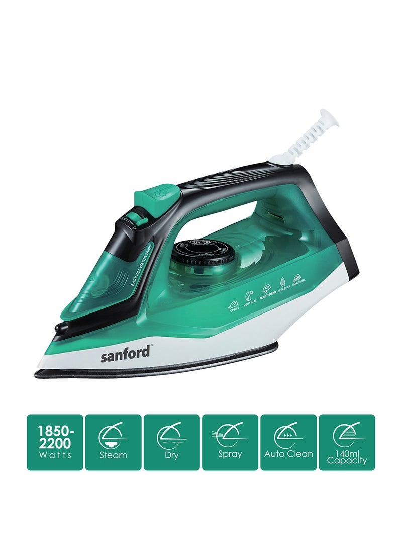 Sanford - TEFLON COATED  STEAM IRON 160 ml 2200 W SF48SI BS A Multicolour - Image 1