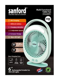 Sanford RECHARGEABLE MINI FAN SF6662MFN Multicolour  - Image 1
