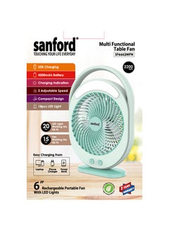 Sanford RECHARGEABLE MINI FAN SF6662MFN Multicolour  - Image 3