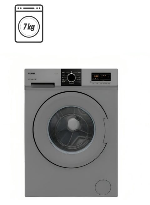 Fully Automatic Washing Machine Multiple Wash Programs Equipped With LED Display 7 kg W7104DS Silver