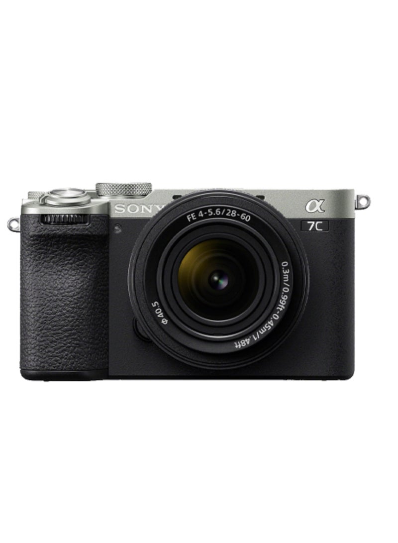 Sony - Alpha 7CⅡ ILCE-7CM2L | Versatile Compact Full-frame Camera with SEL2860 Lens | Kit Bundle, Body and Lens, Silver, 1 Year Warranty - Image 1