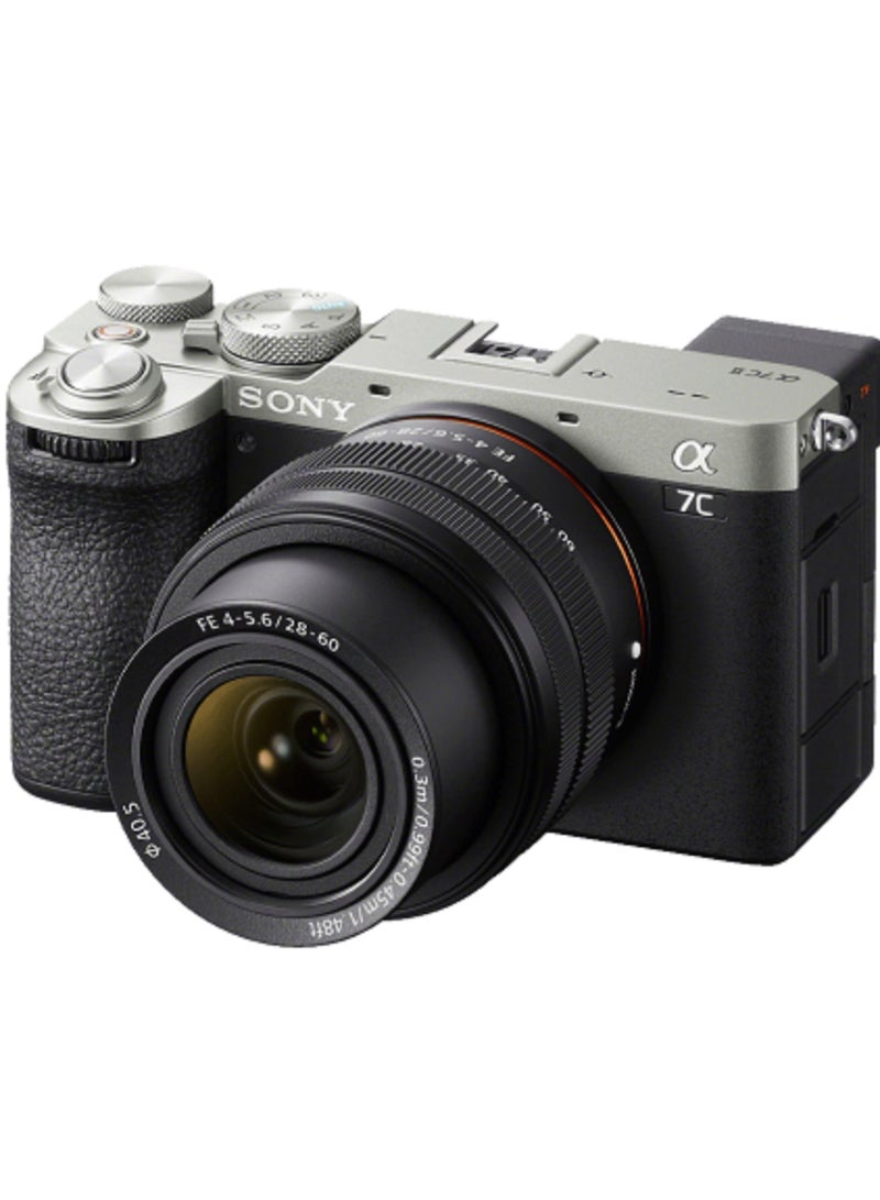 Sony - Alpha 7CⅡ ILCE-7CM2L | Versatile Compact Full-frame Camera with SEL2860 Lens | Kit Bundle, Body and Lens, Silver, 1 Year Warranty - Image 1