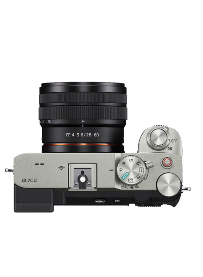 Sony - Alpha 7CⅡ ILCE-7CM2L | Versatile Compact Full-frame Camera with SEL2860 Lens | Kit Bundle, Body and Lens, Silver, 1 Year Warranty - Image 1