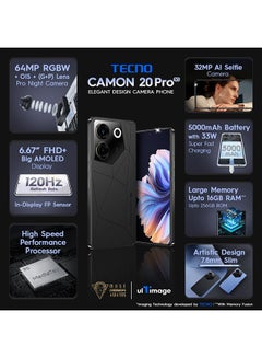 TECNO Camon 20 Pro Dual SIM Dark Welkin 8GB RAM 256GB 5G - Middle East Version  - Image 5