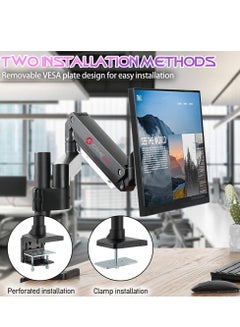 GameOn Single Monitor Arm Stand Mount Pole Mounted Aluminum Heavy Duty Gas Spring For Gaming And Office Use Upto 17 To 35 Inches | GO-2083 Black  - Image 5